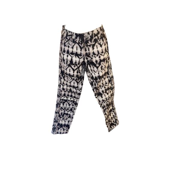 Isabel Marant pour H&M Tie Dye Moto Skinny Jeans – Size 6 Low-Rise Stretch Denim - Picture 4 of 11